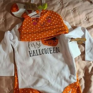 Happy first Halloween 4 piece set sz 9 months